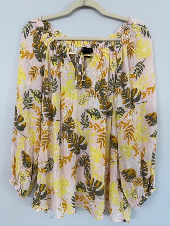 Sanctuary Tops - New with Tag Sanctuary Women’s Medium Pink Yellow botanical Boho Peasant Blouse